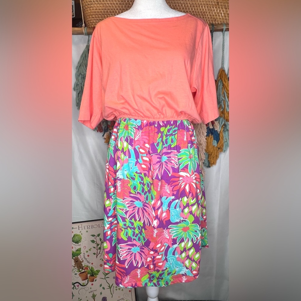 NWOT Simply Southern Floral Dolman Sleeves Dress Size Medium Large M/L
